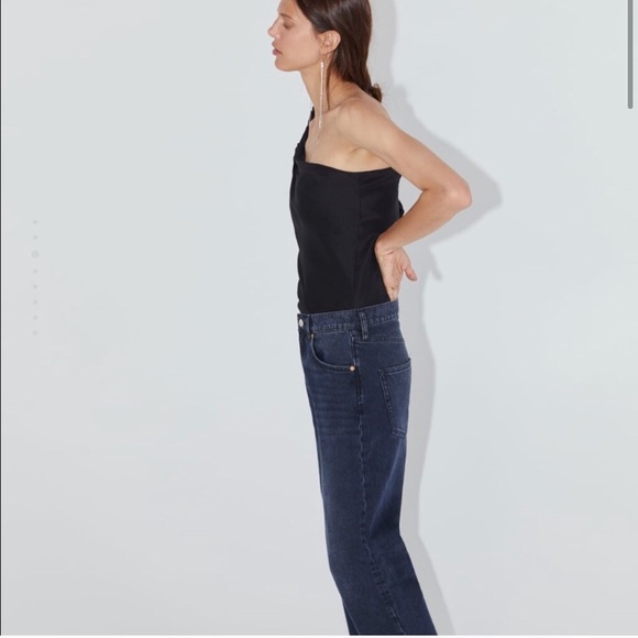 Zara Asymmetrical Black Top NWOT - Picture 6 of 8